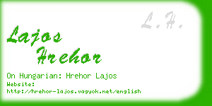 lajos hrehor business card